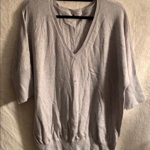 Gray V-neck Sweater